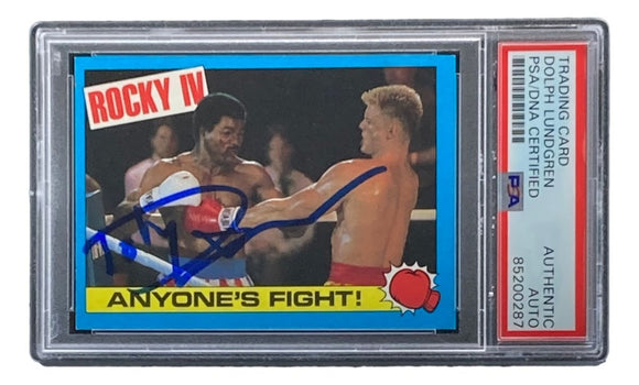 Dolph Lundgren Signed 1985 Topps #22 Rocky IV Ivan Drago Trading Card PSA/DNA - Sports Integrity