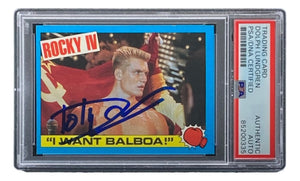 Dolph Lundgren Signed 1985 Topps #25 Rocky IV Ivan Drago Trading Card PSA/DNA - Sports Integrity