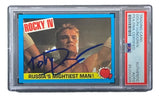 Dolph Lundgren Signed 1985 Topps #31 Rocky IV Ivan Drago Trading Card PSA/DNA - Sports Integrity