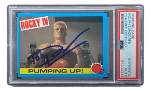 Dolph Lundgren Signed 1985 Topps #32 Rocky IV Ivan Drago Trading Card PSA/DNA - Sports Integrity