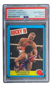 Dolph Lundgren Signed 1985 Topps #45 Rocky IV Ivan Drago Trading Card PSA/DNA