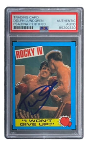 Dolph Lundgren Signed 1985 Topps #54 Rocky IV Ivan Drago Trading Card PSA/DNA - Sports Integrity