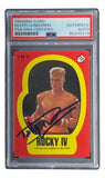 Dolph Lundgren Signed 1985 Topps #2 Rocky IV Ivan Drago Sticker Card PSA/DNA - Sports Integrity