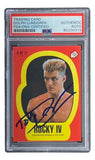 Dolph Lundgren Signed 1985 Topps #8 Rocky IV Ivan Drago Sticker Card PSA/DNA - Sports Integrity