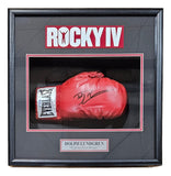 Dolph Lundgren Signed Framed Everlast Boxing Glove Shadowbox PSA DNA ITP - Sports Integrity