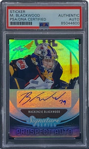 Mackenzie Blackwood Signed 2015 Leaf #SP - MB1 NJ Devils Hockey Card PSA/DNA - Sports Integrity