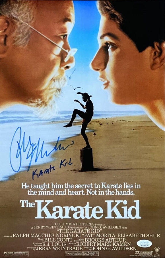 Ralph Macchio Signed 11x17 The Karate Kid poster Photo Karate Kid Inscr JSA - Sports Integrity