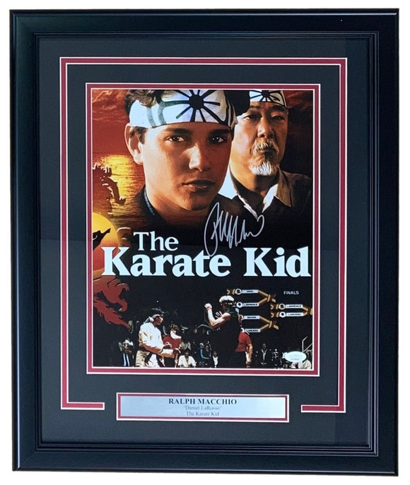 Ralph Macchio Signed Framed 11x14 The Karate Kid Movie Poster Photo JSA ITP