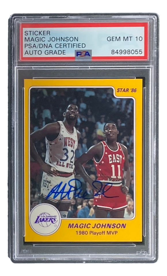 Magic Johnson Signed 1986 Fleer Sticker #7 Autographed Basketball PSA  Authentic - Basketball Autographed Cards at 's Sports Collectibles  Store
