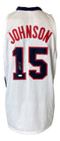 Magic Johnson USA Signed White Basketball Jersey JSA - Sports Integrity