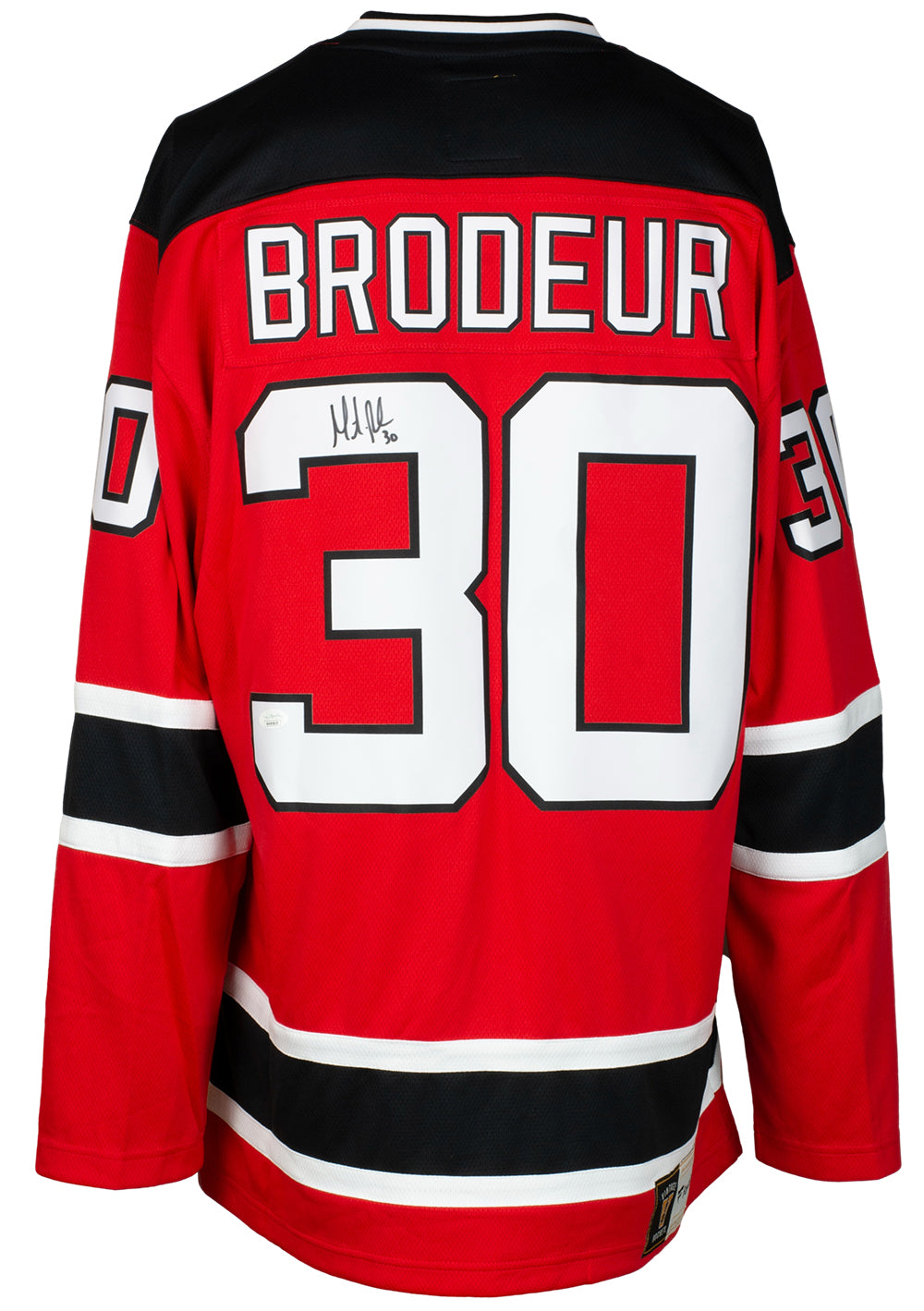 Sports Integrity Martin Brodeur Signed Red Fanatics New Jersey Devils Vintage Hockey Jersey JSA
