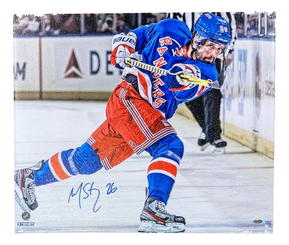 Martin St. Louis Signed Stretched 20x24 New York Rangers Canvas Steiner Sports - Sports Integrity