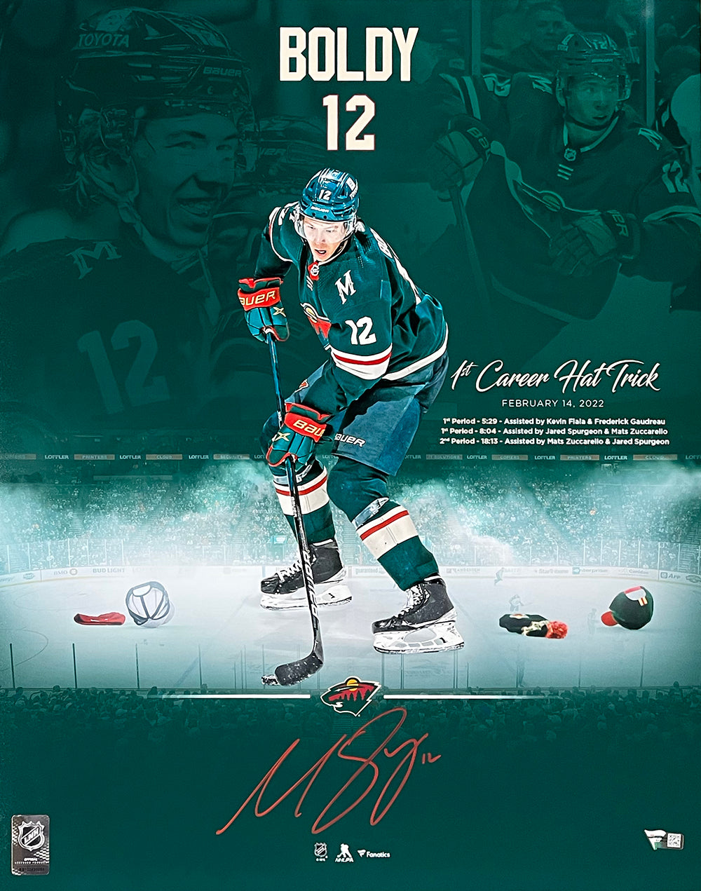 Photo File NHL Minnesota Wild Opening Night 16x20 Photo