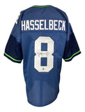 Matt Hasselbeck Seattle Signed Blue Football Jersey BAS - Sports Integrity