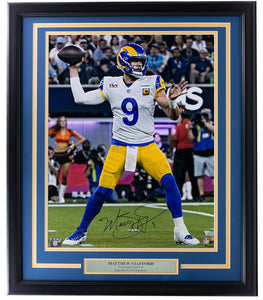 Matthew Stafford Signed Framed LA Rams 16x20 Super Bowl LVI Photo Fanatics - Sports Integrity