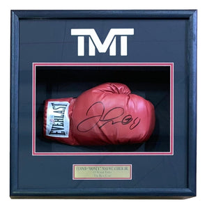 Floyd Mayweather Jr Signed Red Everlast RH Boxing Glove Shadowbox BAS ITP - Sports Integrity