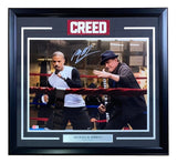 Michael B Jordan Signed Framed 16x20 Creed Training Photo w/ Stallone BAS ITP - Sports Integrity