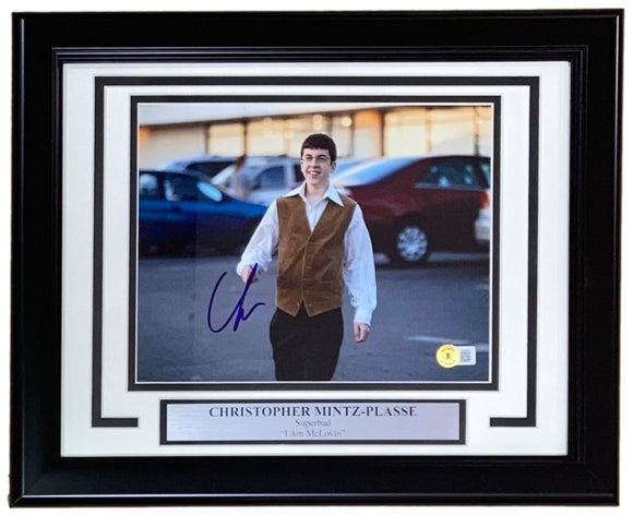 Christopher Mintz - Plasse Signed Framed 8x10 Superbad McLovin Photo BAS - Sports Integrity