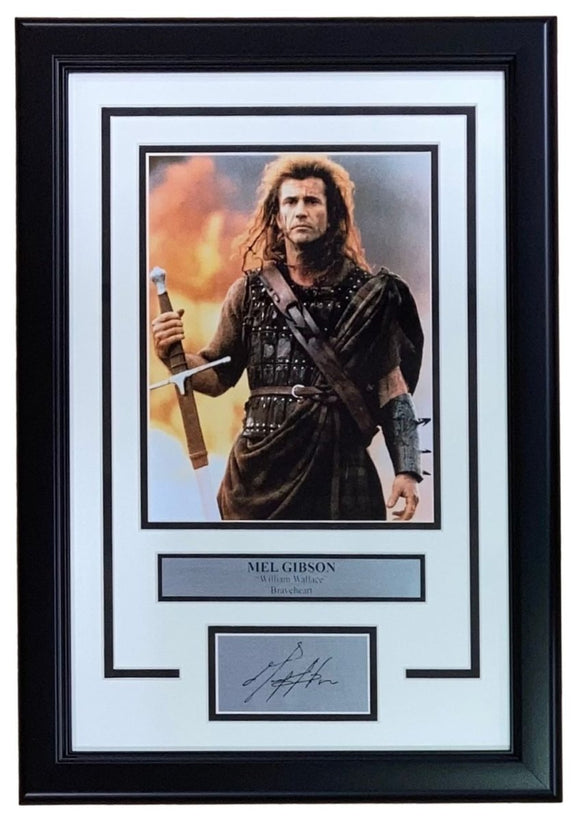 Mel Gibson Framed 8x10 Braveheart Photo w/ Laser Engraved Signature - Sports Integrity