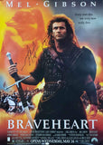 Mel Gibson Signed 27x39 Braveheart Movie Poster JSA Hologram