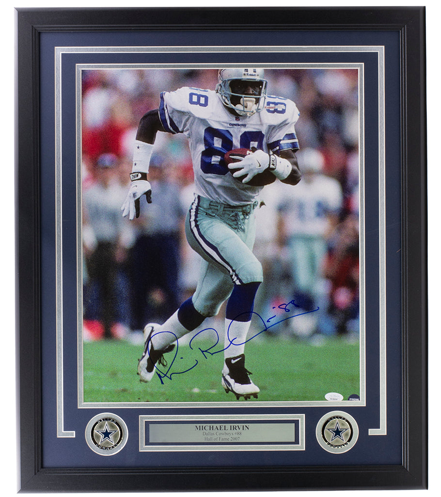 Michael Irvin Signed Framed 16x20 Dallas Cowboys Spotlight Photo BAS