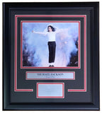 Michael Jackson Framed 8x10 Concert Photo w/ Laser Engraved Signature - Sports Integrity