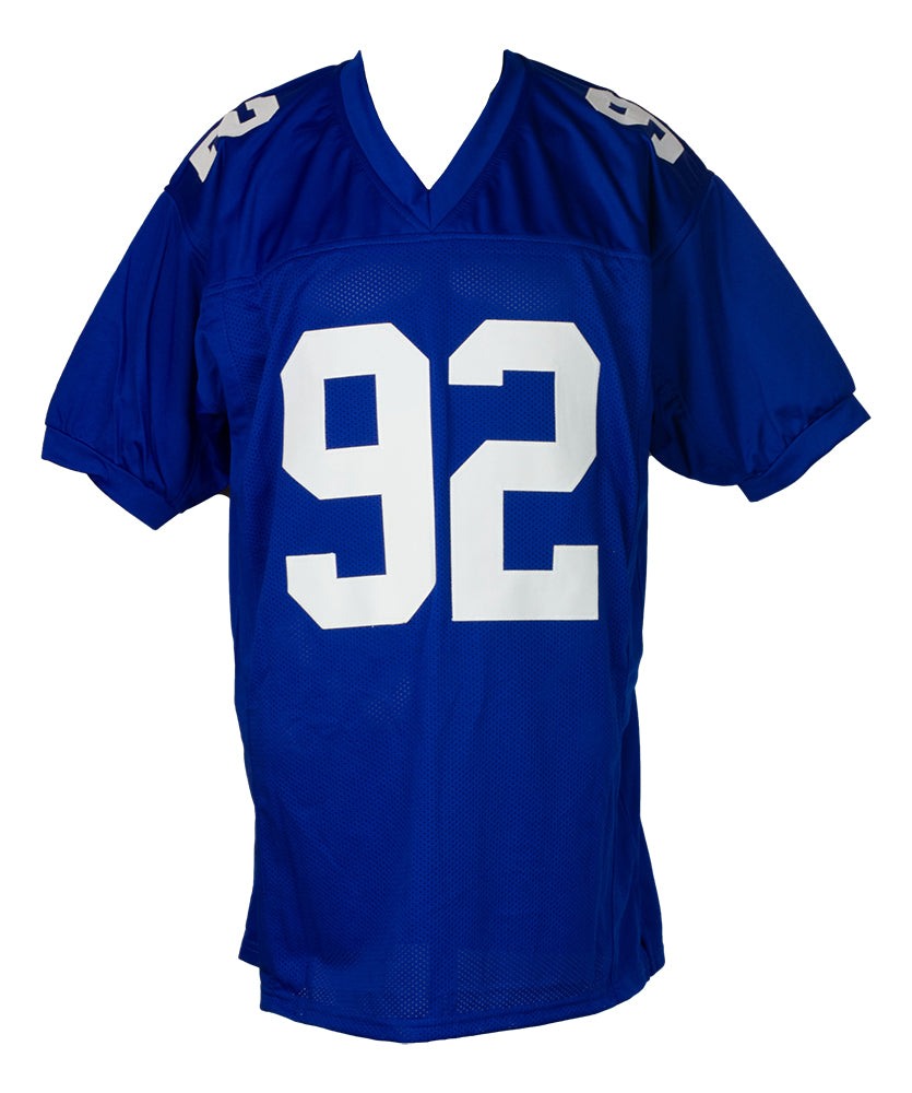 Michael Strahan Signed Blue Pro-Style Custom Football Jersey BAS ITP –  Sports Integrity