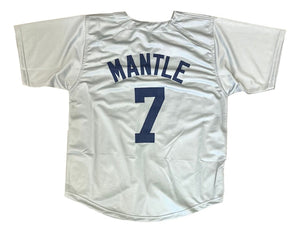 Mickey Mantle New York Gray Baseball Jersey - Sports Integrity