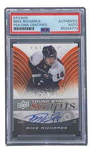 Mike Richards Signed 2008 UD Trilogy #YS-MR Flyers Hockey Card PSA/DNA