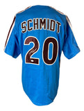 Mike Schmidt Philadelphia Signed Blue Baseball Jersey JSA Hologram