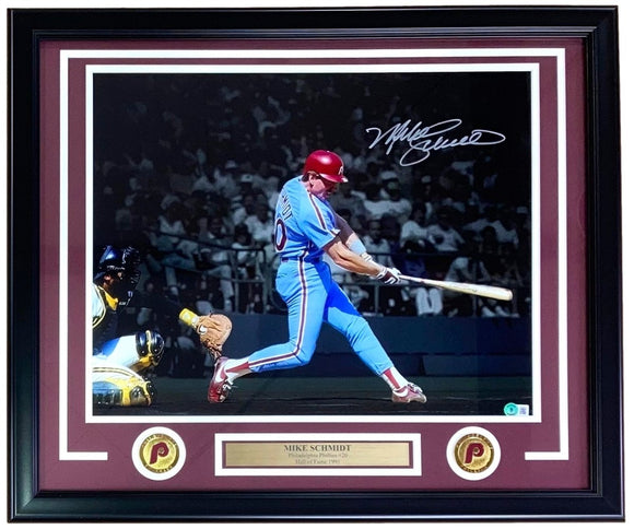 Mike Schmidt Signed Framed 16x20 Philadelphia Phillies Spotlight Photo BAS - Sports Integrity