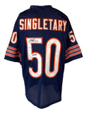 Mike Singletary Chicago Signed Navy Blue Football Jersey HOF 98 Inscribed JSA