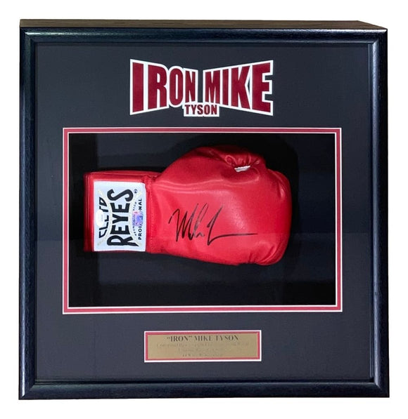 Mike Tyson Signed Red Right Hand Cleto Reyes Boxing Glove Shadowbox JSA ITP - Sports Integrity