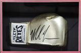 Mike Tyson Signed Gold Right Hand Cleto Reyes Boxing Glove Shadowbox JSA ITP - Sports Integrity