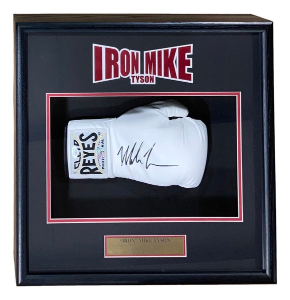 Mike Tyson Signed White Right Hand Cleto Reyes Boxing Glove Shadowbox JSA ITP