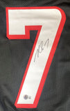 Michael Vick Atlanta Signed Black Football Jersey BAS ITP