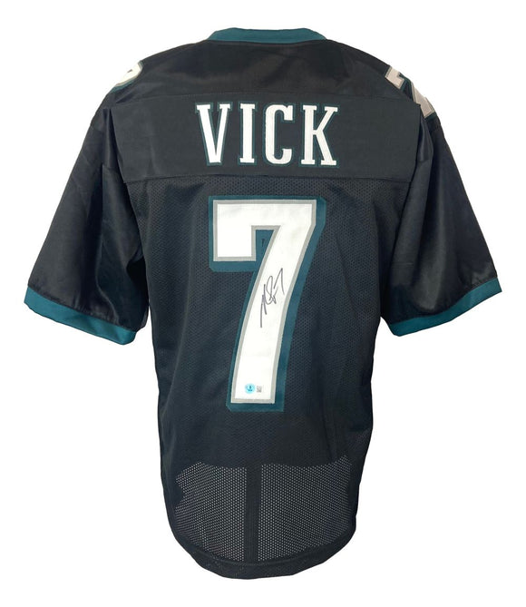 Michael Vick Philadelphia Signed Black Football Jersey BAS ITP