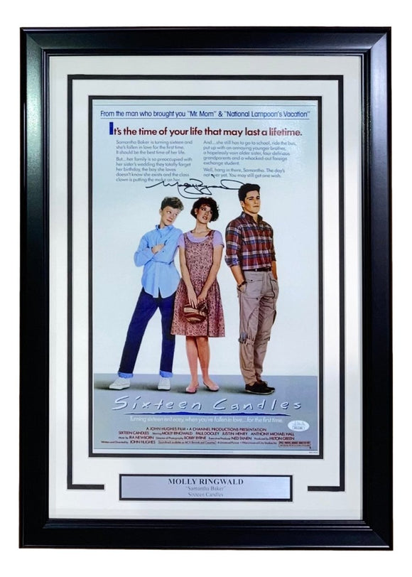 Molly Ringwald Signed Framed 11x17 Sixteen Candles Movie Poster Photo JSA ITP - Sports Integrity