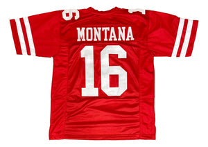 Joe Montana San Francisco Red Football Jersey