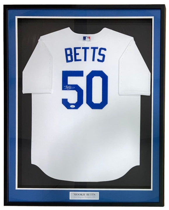 Mookie Betts Signed Framed Los Angeles Dodgers Nike Replica Baseball Jersey JSA - Sports Integrity