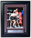 Nate Diaz Signed Framed 8x10 Boxing Choke Hold Photo PSA Hologram