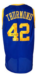 Nate Thurmond Golden State Signed Blue Basketball Jersey HOF 84 Inscribed BAS - Sports Integrity