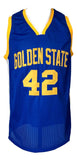 Nate Thurmond Golden State Signed Blue Basketball Jersey HOF 84 Inscribed BAS