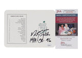 Sir Nick Faldo Signed Augusta National Scorecard 1989 - 90 - 96 Inscribed JSA - Sports Integrity