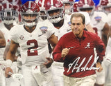 Nick Saban Signed 8x10 Alabama Crimson Tide Run Photo JSA - Sports Integrity