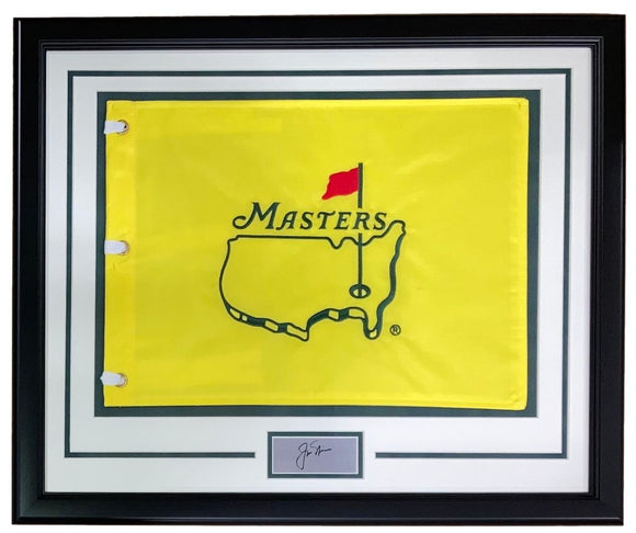 Jack Nicklaus Framed Undated Masters Flag w/ Laser Engraved Signature