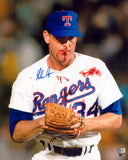 Nolan Ryan Signed 16x20 Texas Rangers Bloody Lip Photo BAS