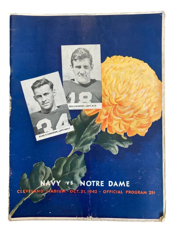 Notre Dame vs Navy October 31 1942 Official Game Program - Sports Integrity