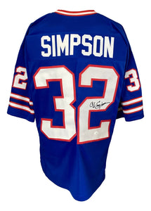 OJ Simpson Buffalo Signed Blue Football Jersey JSA AS06121