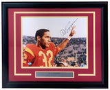 OJ Simpson Signed Framed 11x14 USC Trojans Photo BAS